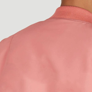 Blouson aviateur zippé de luxe pour homme, tissu de haute qualité, couleur unie violet, vêtement d'extérieur d'hiver avec col montant, blouson aviateur pour homme OEM - Product Image 6