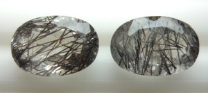 Cuarzo Rutilado Negro Natural, Piedras Preciosas Semipreciosas Sueltas, Piedras Preciosas Sueltas de Alta Calidad con Corte Oval Facetado para Joyería - Product Image 2