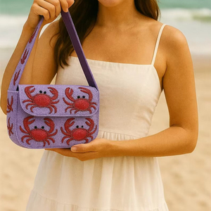 Sac de tortue de mer perlé, sac à bandoulière tortue, pochette perlée à la main, sac Animal océan, sac à main perlé Sea Life, - Product Image 1