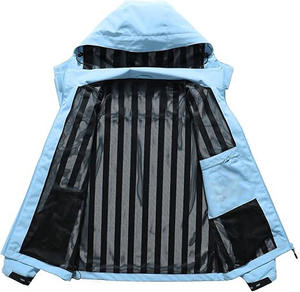 Veste coupe-vent à capuche et fermeture éclair imperméable en polyester pour les activités de plein air pour la pêche, le camping et la randonnée - Product Image 1