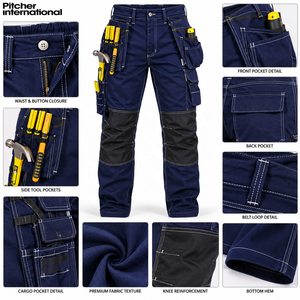 Pantalones de Carpintero Personalizados con Bolsillos para Herramientas y Tela de Lona de Algodón para Contratistas de la Construcción - Product Image 6