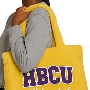 Bolso de Mano de Peluche con Bordado de Chenilla, Diseño de la Hermandad Griega Divine Nine, Regalo Personalizado, Moda HBCU - Product Image 3