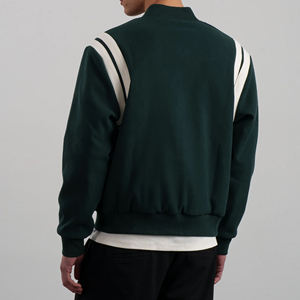 Oem Manufacturer High Quality Varsity Jacket For Men Chenille Embroidery Leather Sleeve Custom Baseball Letterman Varsity Jacket - Product Image 5