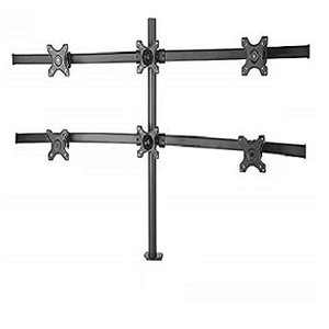 Soporte fijo de brazo de monitor Hexa de alta resistencia con seis brazos totalmente ajustables para una configuración ergonómica de la estación de trabajo y la máxima productividad - Product Image 1