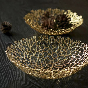 Directo de fábrica, venta al por mayor, diseño de forma de hoja chapada en plata, cuenco elegante decorativo, aluminio, Metal, Grado Alimenticio - Product Image 6