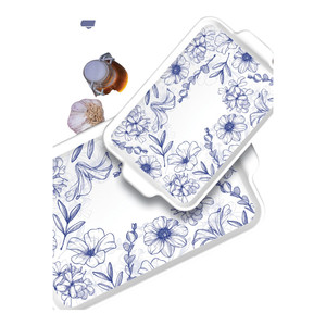 EDGE TRAY-Plateaux en mélamine de haute qualité Conception personnalisée 4 PCS Ensemble de grands plateaux servant en gros à bas prix - Product Image 3