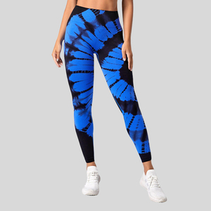 Nouveau design sans couture Tie Dye Yoga Push Up Leggings élastique hanche levage sport Leggins taille haute impression GYM Fitness Yoga pantalon - Product Image 2