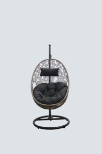 Fauteuil suspendu en rotin synthétique d'extérieur PRSW-027 V2 avec support en métal et coussin - Product Image 3