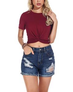 Top corto de algodón de alta moda de buena calidad para mujer, Top corto de verano, Tops cortos de algodón de alta calidad para mujer, camiseta sin mangas - Product Image 2