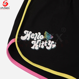 Nouvelle mode noir ample décontracté couleur unie sport cordon respirant femmes Shorts coton tenue décontracté pour les filles - Product Image 6