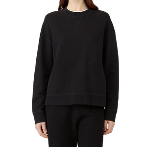 <b>Top</b> Trending Premium Cotton Loopback Relaxed Sweatshirt Custom <b>Women's</b> Soft Casual Pullover Front Logo Winter Autumn Spring - Product Image 1
