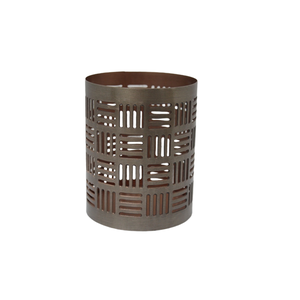 Nouveau design fer rond votif couleur argent taille standard bougeoirs lanternes et pot de bougie pour la décoration de la maison - Product Image 2