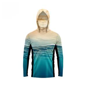 Cheap Price Custom Design 100% Polyester Fishing Hoodie Sublimation Design Long Sleeve Face <b>Gaiter</b> Breathable UPF 50 Outdoor - Product Image 3