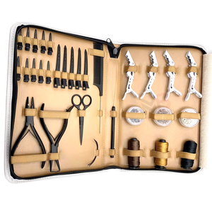 Professional MAGMA BEAUTY Hair <b>Extension</b> Training Kit Weft <b>Extension</b> Tool <b>Bead</b> Plier Scissor Crocodile Clips Thread Comb - Product Image 6