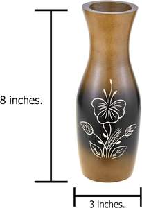 แจกันไม้สำหรับตกแต่งแจกันดอกไม้บานิสคัสที่มีเอกลักษณ์สำหรับตกแต่งแจกันไม้สีน้ำตาลดำแจกันไม้สำหรับตกแต่ง - Product Image 3