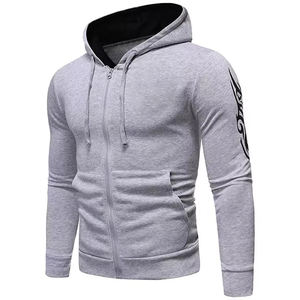 2025 personalizado OEM gris con cremallera completa Sudadera con capucha de algodón polar con colores personalizados y bordado al mejor precio Venta caliente Sudadera con capucha Unisex - Product Image 2