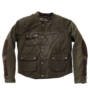 Veste de vêtements de moto enduite de cire pour hommes personnalisée Veste de moto Produit de veste enduite de moto de cire - Product Image 1