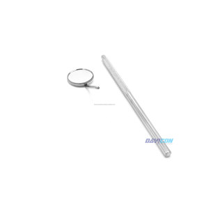 Miroir buccal dentaire de haute qualité en acier inoxydable avec manche rond simple |   Instrument chirurgical certifié CE - Product Image 2