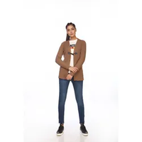 Premium mujer verde rojo Anti-Tie ordenador cinturón Casual invierno manga larga tejido suéter vestido botón decoración de talla grande lavado