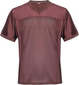 Maillot d'entraînement de football personnalisé en maille respirante à manches courtes, léger, col en V, pour hommes, femmes et équipes sportives - Product Image 1