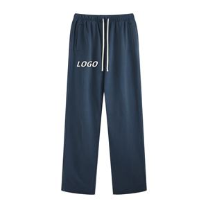 Pantalons de survêtement surdimensionnés et lourds, lavage à l'acide personnalisé, ample, 380 g/m², uni, personnalisé, jambes larges, pantalons de survêtement pour hommes - Product Image 4
