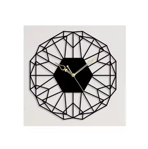 Azora Industries Horloge murale en métal de style nordique moderne de haute qualité Affichage à quartz de luxe pour hôtel Décoration et vente en gros - Product Image 6