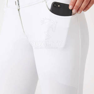 Jodhpurs de cintura alta, pantalones ecuestres cómodos con Panel de rodilla de agarre, Material transpirable para Kits y accesorios de equitación - Product Image 4