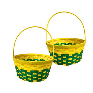 Cesta de Pascua para niños tejida de alta calidad con cestas de bambú con asa de Vietnam Cesta OEM/ODM disponible, ideal para promociones - Product Image 1