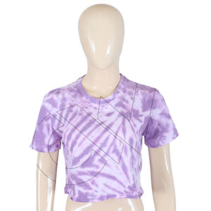 2024 Tie Dye ropa de calle de alta calidad Top corto de manga larga para mujeres con diseños personalizados - Product Image 4