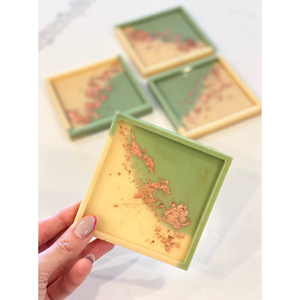 Juego de 4 posavasos de acrílico de forma cuadrada, alfombrillas y almohadillas de mesa más vendidas, posavasos de acrílico transparente de tamaño personalizado de diseño clásico - Product Image 2