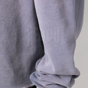 Nouveauté, vente chaude, sweats à capuche pour hommes en denim délavé, vente en gros, sweats à capuche en denim délavé personnalisés pour hommes - Product Image 5