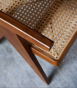 เก้าอี้ไม้สักลายสุดทันสมัยหรูหราพร้อมที่นั่งหวายและพนักพิงเก้าอี้มีที่วางแขนทำจากไม้สำหรับเฟอร์นิเจอร์ในบ้านใช้ในอพาร์ตเมนต์ - Product Image 2