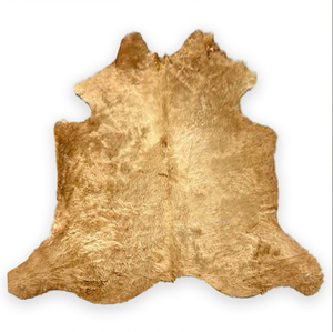 Alfombra de Piel de Vaca, Color Beige Natural, Estilo Rústico, Pelo Alto, Base de Goma Antideslizante, para Dormitorio - Product Image 2