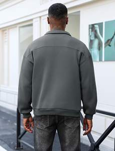 Wholesale <b>Mens</b> <b>Half</b> <b>Zip</b> Pullover Hoodie Custom Logo <b>Sweatshirt</b> Streetwear Fashion Casual OEM Supplier streetwear - Product Image 5