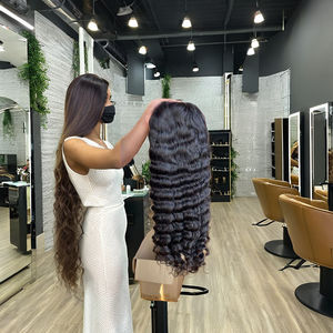 Extensions de cheveux humains bouclés birmans en trame, modèle VQ Hair Nancy, 100 % naturels, vietnamiens, double trame, Remy, vente en gros - Product Image 1
