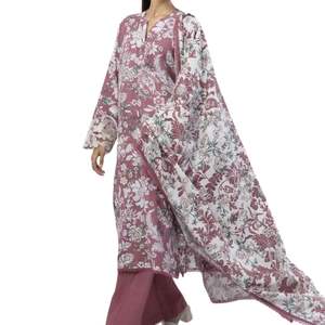 Traje de Tres Piezas Shalwar Kameez Bordado de Diseñador Tilla, Ropa Formal para Mujer, Conjunto de Vestido Étnico con Dupatta Pesada y Pantalón - Product Image 3
