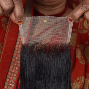 2025 nouveau meilleur produit de valeur de qualité Look naturel doux fermeture de cheveux humains indiens droite pour les femmes Salon fête ou usage quotidien - Product Image 6
