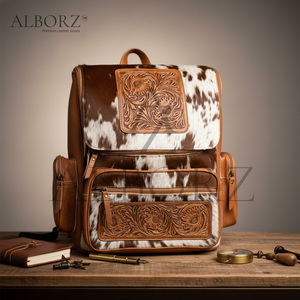 Sac à dos en cuir de vachette artisanal, nouveau style, design sculpté, bohème, portable, avec cadre interne, personnalisable, vente en gros - Product Image 4