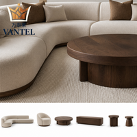 Ensemble de meubles de salon Vantel Modern Villa, canapé modulaire sur mesure, table basse pour projet de design d'intérieur complet