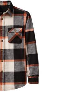 Chemise à carreaux pour homme, manches longues, boutonnée, style décontracté en flanelle, noir, gris, couleur rouille, fabricant sur mesure, vente en gros, OEM - Product Image 4