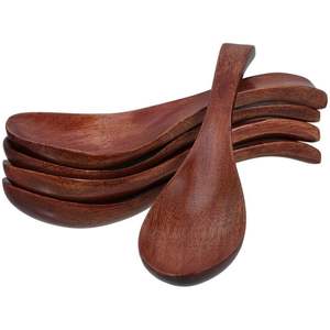 Ensemble de 6 cuillères à riz en bois WOQI, résistantes à la chaleur, compatibles lave-vaisselle et micro-ondes, protège les casseroles - Product Image 6