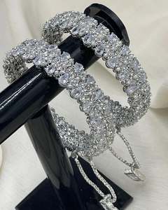 100% Bracelets ouvrables en acier argenté de haute qualité mode à la mode pour dames élégants bracelets pour femmes d'inspiration pakistanaise indienne - Product Image 2