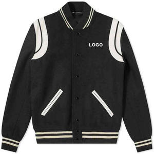 Chaqueta Varsity Básica de Algodón en Color Personalizado 2025 para Hombre, Ropa de Invierno, Prendas Nuevas de Marca - Product Image 6