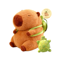 Peluche Capybara Wonfirang avec sac à dos tortue