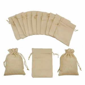 Sac cadeau en jute avec cordon de serrage - Product Image 5