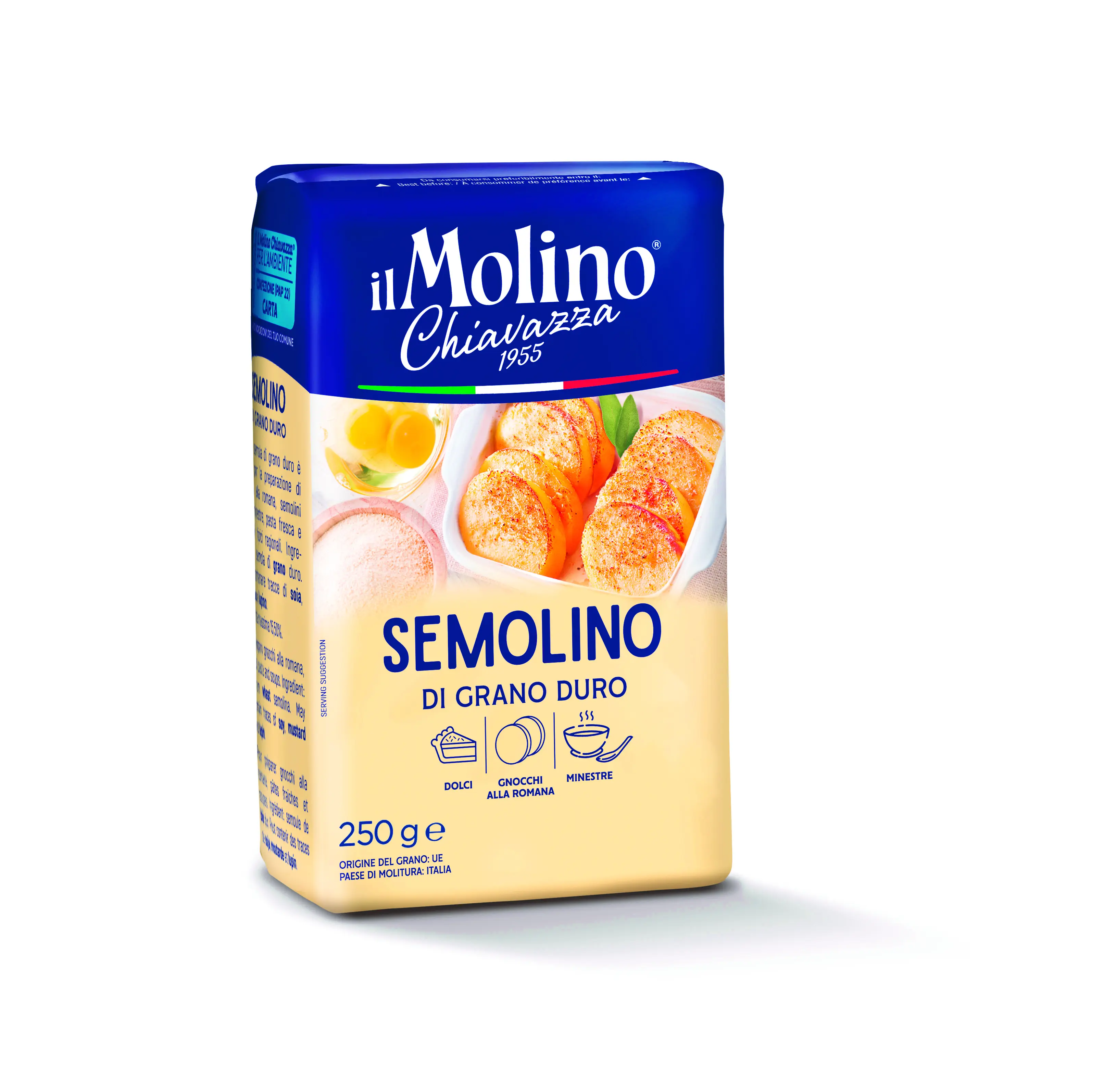 High Quality 100% Natural Flour HARD WHEAT SEMOLINA for Professional Uses Made in Italy Ready for Shipping 250 gr