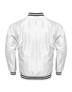 Chaqueta universitaria transpirable de alta calidad para mujer Servicio OEM Chaqueta universitaria de moda de satén recortada Haus Industries - Product Image 5