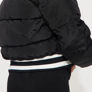 Blouson aviateur classique pour filles en tissu de nylon Design simple Poignets côtelés Fermeture à glissière Idéal pour un usage quotidien Couleur unie Manches complètes - Product Image 5