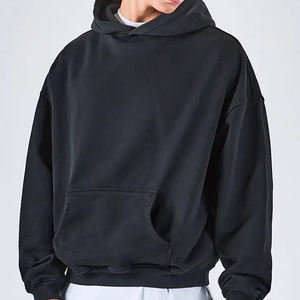 เสื้อมีฮู้ดแขนยาวสำหรับเล่นกีฬาฟิตเนสแขนยาวผ้าคอตตอนเนื้อเรียบ100% ปรับแต่งได้สำหรับเล่นกีฬาฟิตเนส - Product Image 2