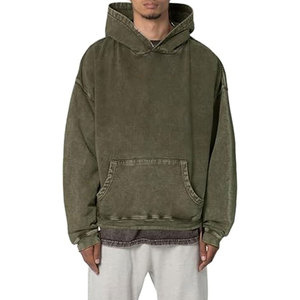 Sudadera con Capucha Unisex Vintage de Corte Regular con Lavado Ácido, Sudadera de Forro Polar Ecológica, Ropa de Calle de Invierno - Product Image 3